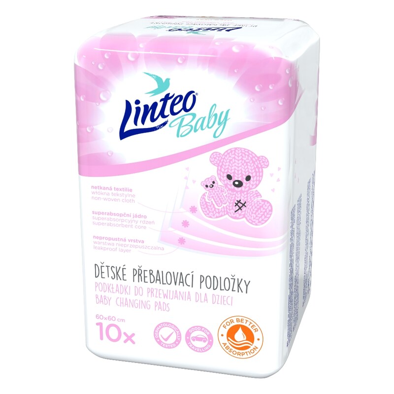 Linteo Baby Dětské přebalovací podložky 60x60cm 10 ks