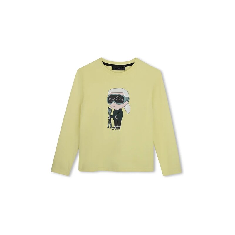 Karl Lagerfeld tričko s dlouhým rukávem dětské bavlněné