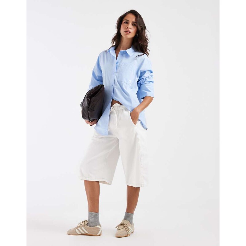 adidas Originals long sleeve shirt in light blue