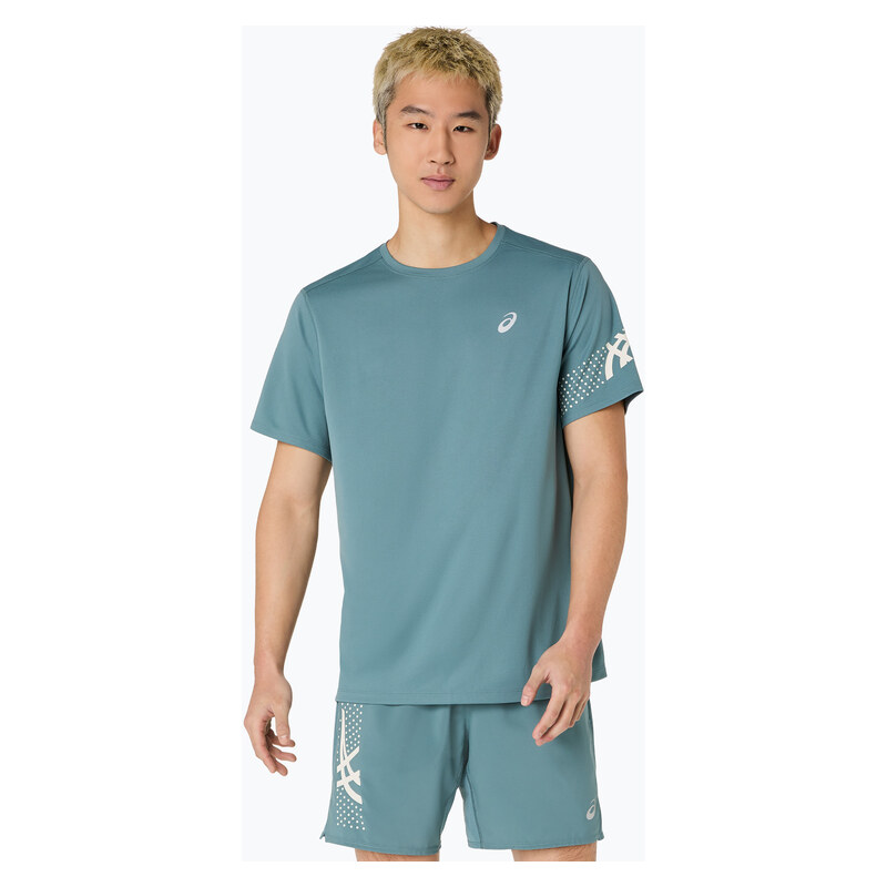 Pánské běžecké tričko ASICS Icon foggy teal