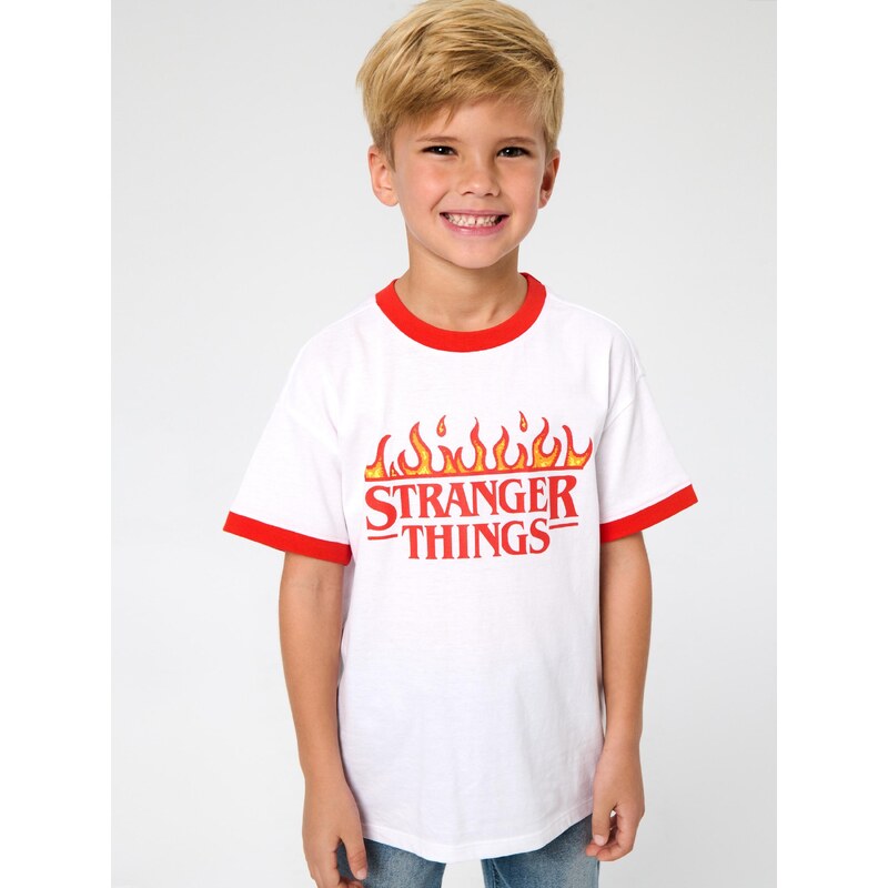 Sinsay - Tričko s potiskem Stranger Things - bílá