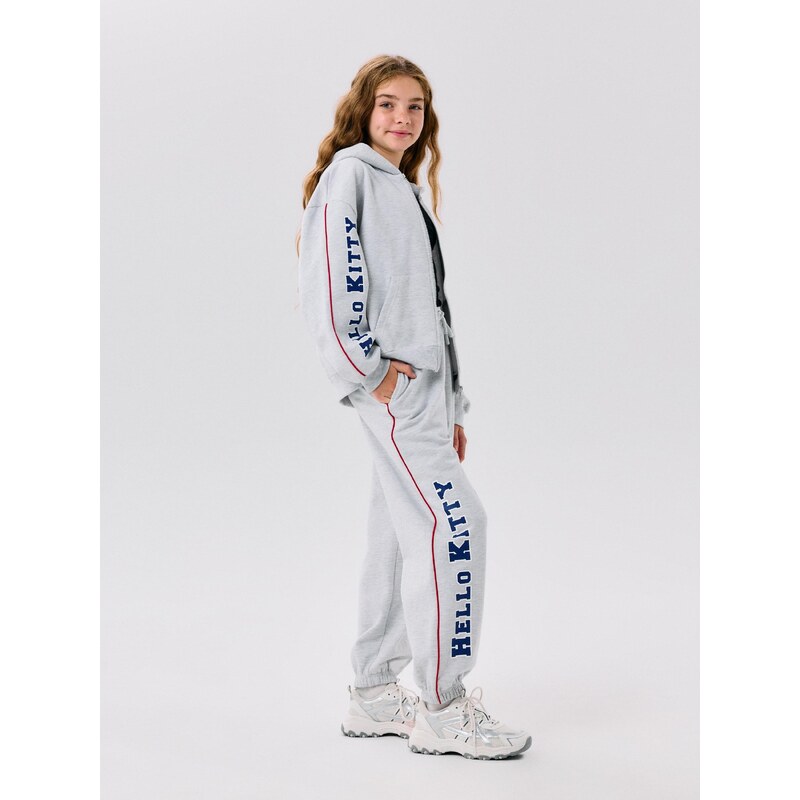 Sinsay - Tepláky jogger Hello Kitty - šedá