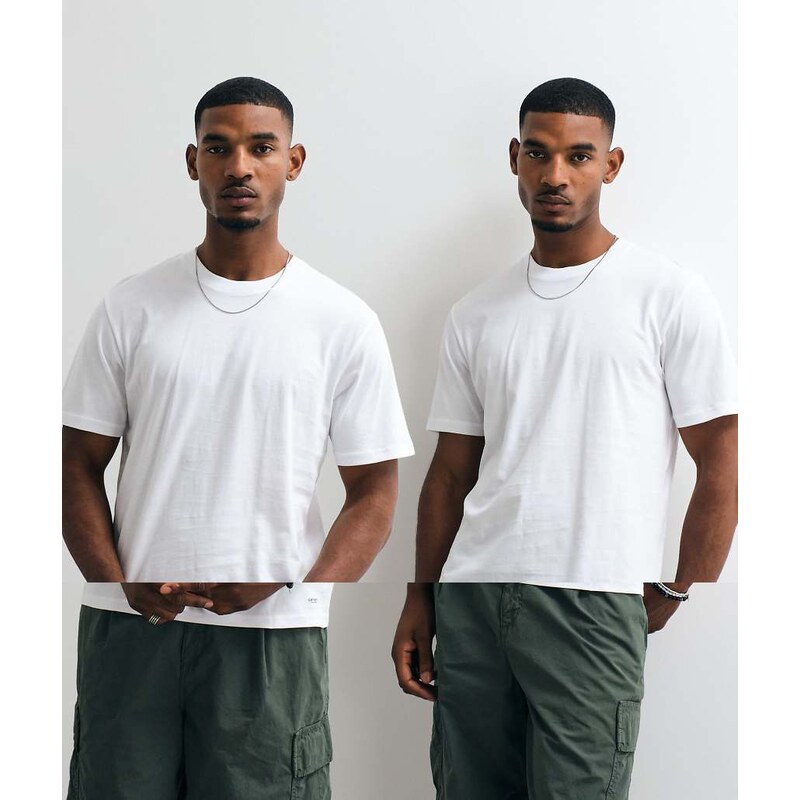 Carhartt WIP standard crew neck 2 pack t-shirts in white