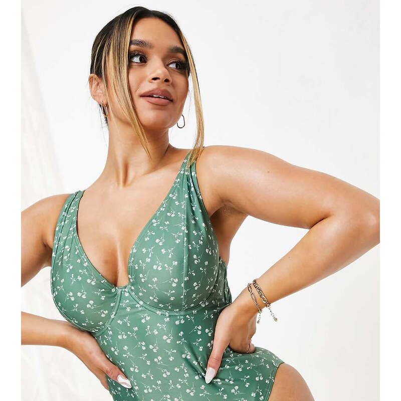 Peek & Beau Fuller Bust Exclusive underwire swimsuit with belt