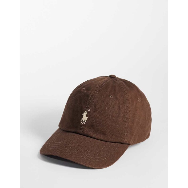 Polo Ralph Lauren icon logo baseball cap in mid brown