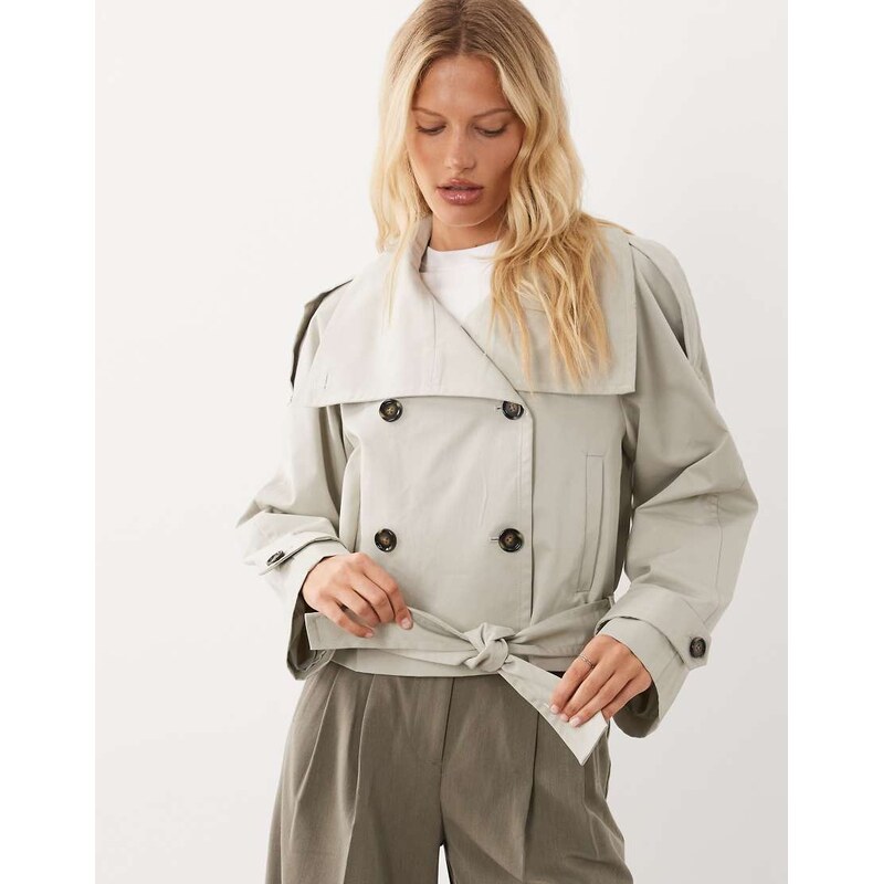 Mango cropped trench in stone-Neutral