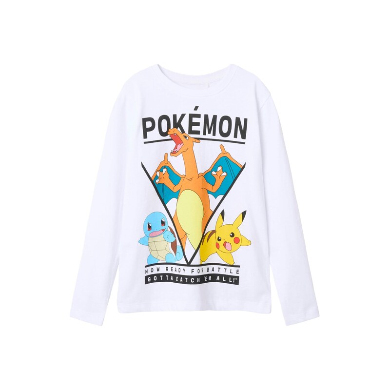 NAME IT Tričko NKMAst Pokemon žlutá / oranžová / černá / bílá