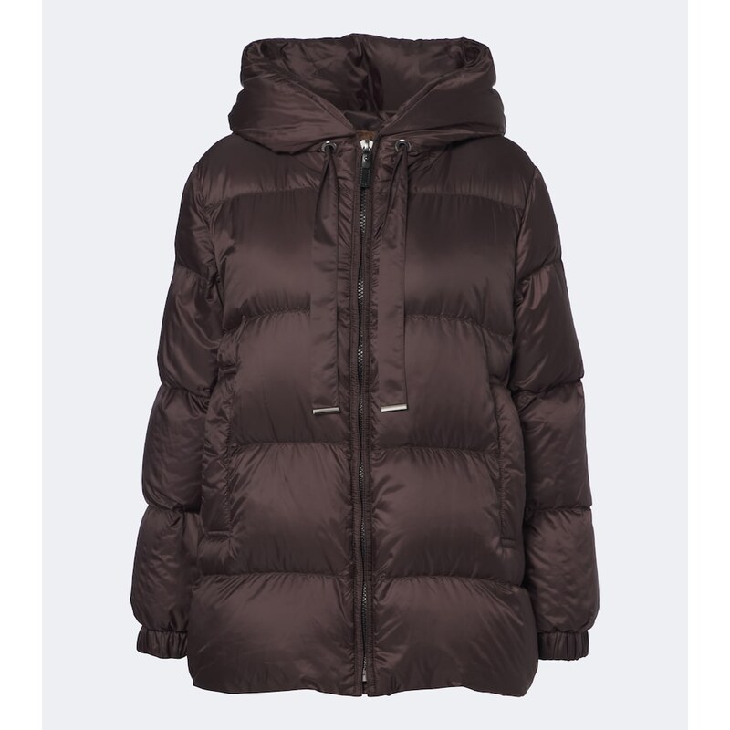 Dámská prošívaná bunda Max Mara The Cube v tmavě hnědém odstínu