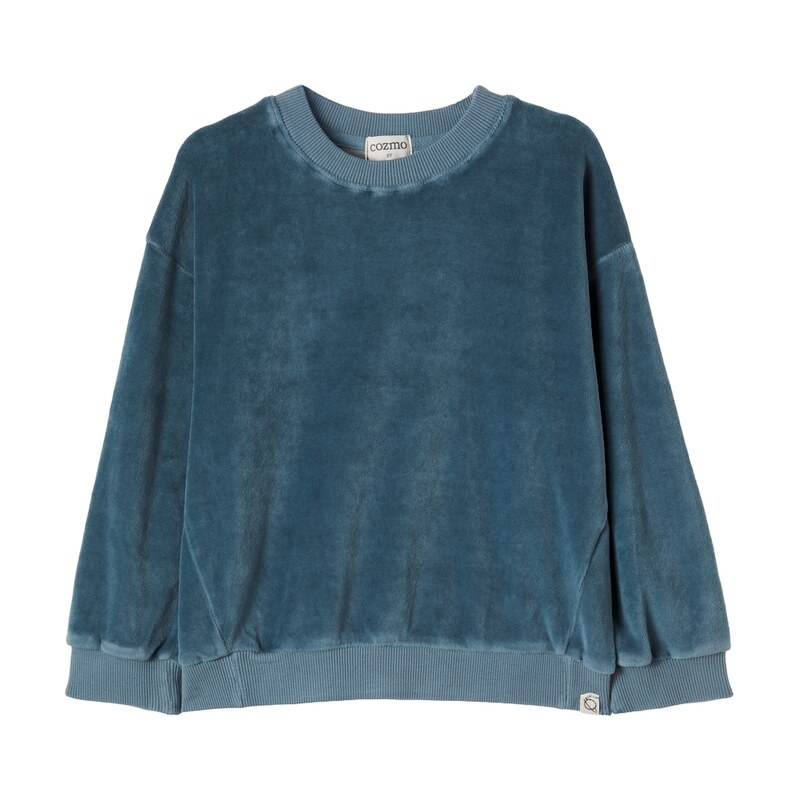 Cozmo Oversized cotton-blend velvet sweatshirt