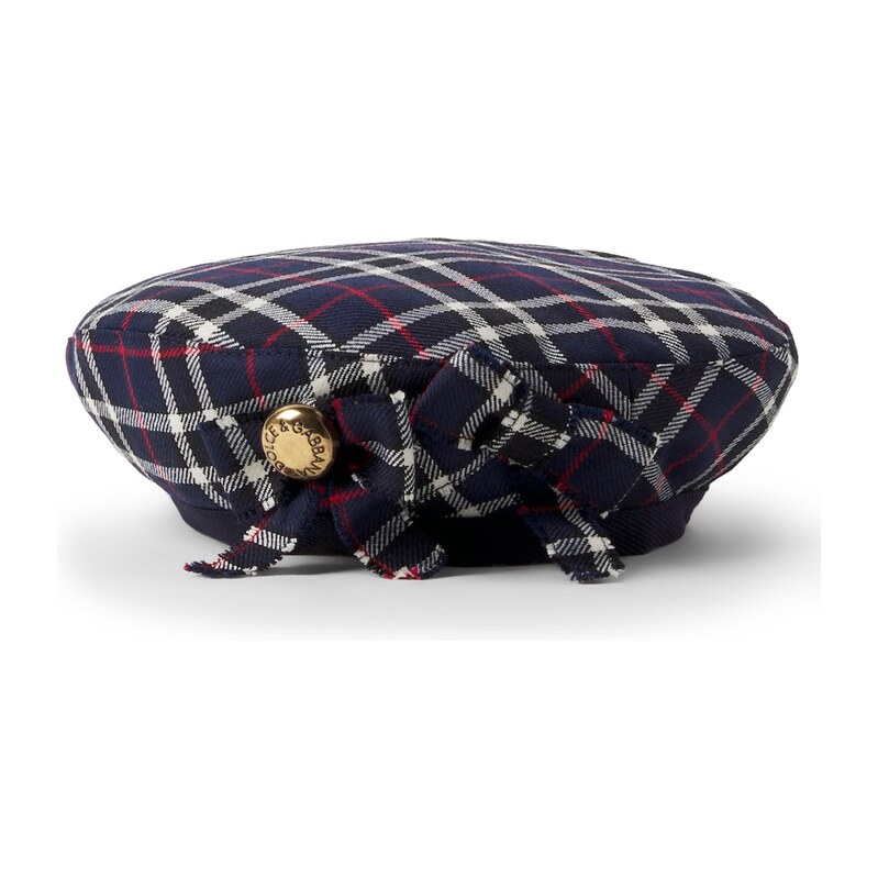 Dolce&Gabbana Kids Gingham virgin wool beret