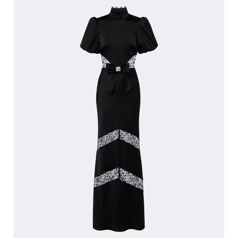 Rebecca Vallance Bow-detail embellished maxi dress