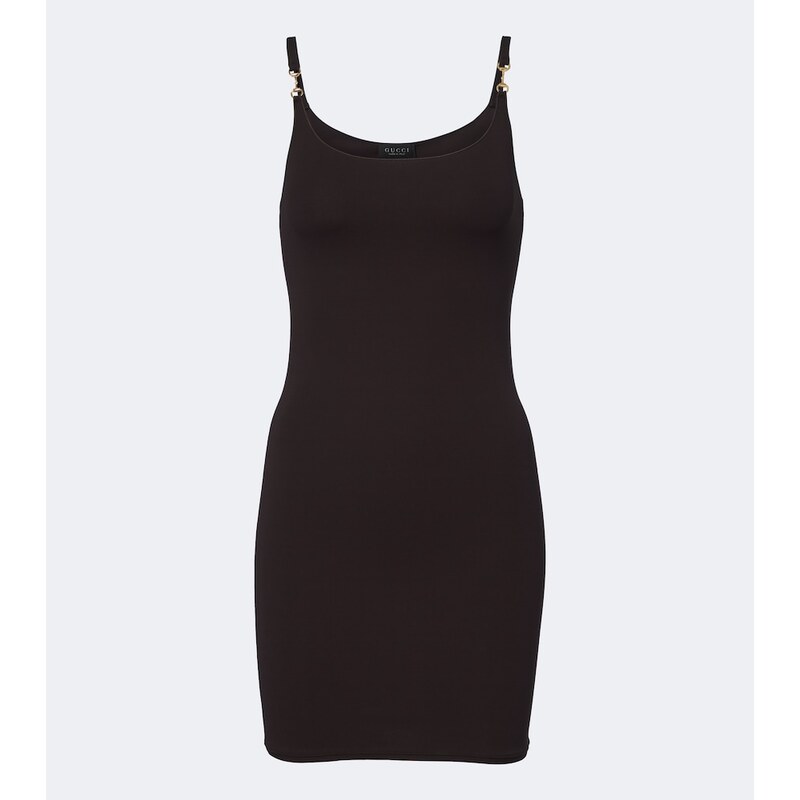 Gucci Horsebit crÃªpe jersey minidress