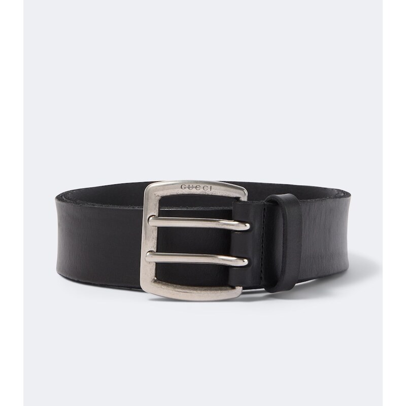 Gucci Logo kůžní pásek černé barvy