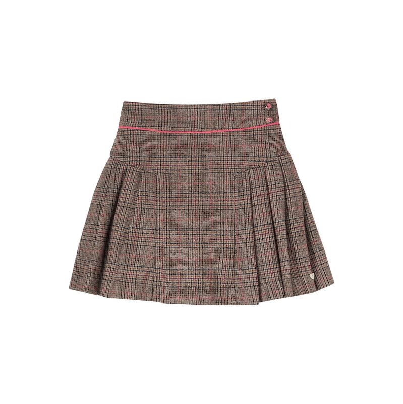 Tartine et Chocolat Prince of Wales check pleated miniskirt