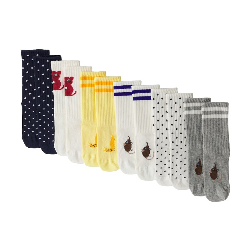 Mini Rodini Set of 6 printed cotton-blend socks