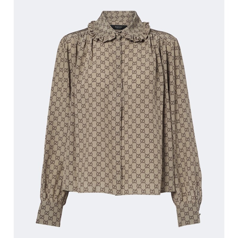 Gucci GG silk crÃªpe de chine blouse