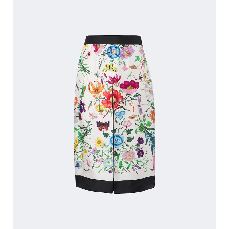 Gucci Gucci Flora silk twill culottes