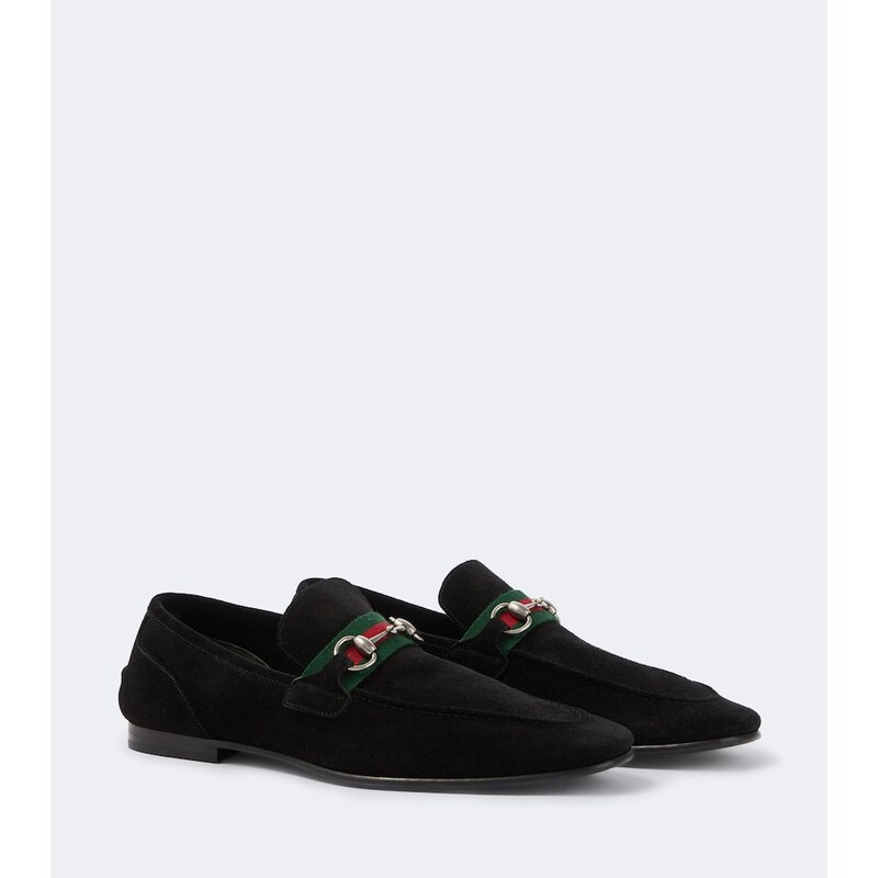 Pánské mokasíny Gucci Como Horsebit z kůže v černé barvě