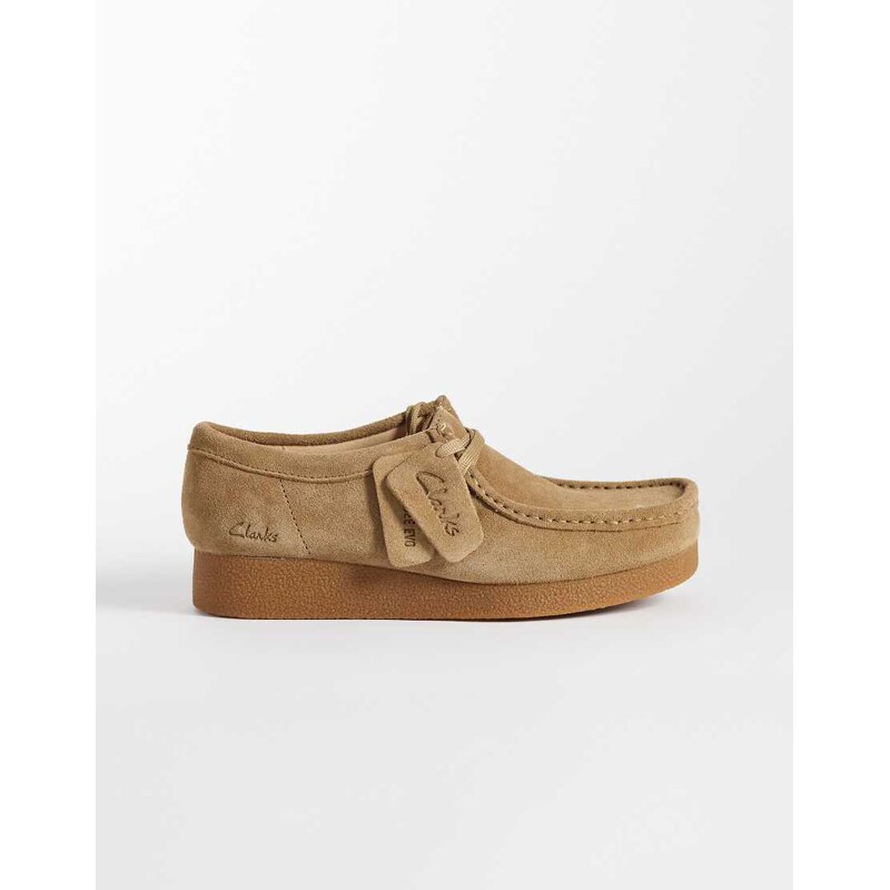 Clarks Wallabee EVO in dark sand suede-Neutral