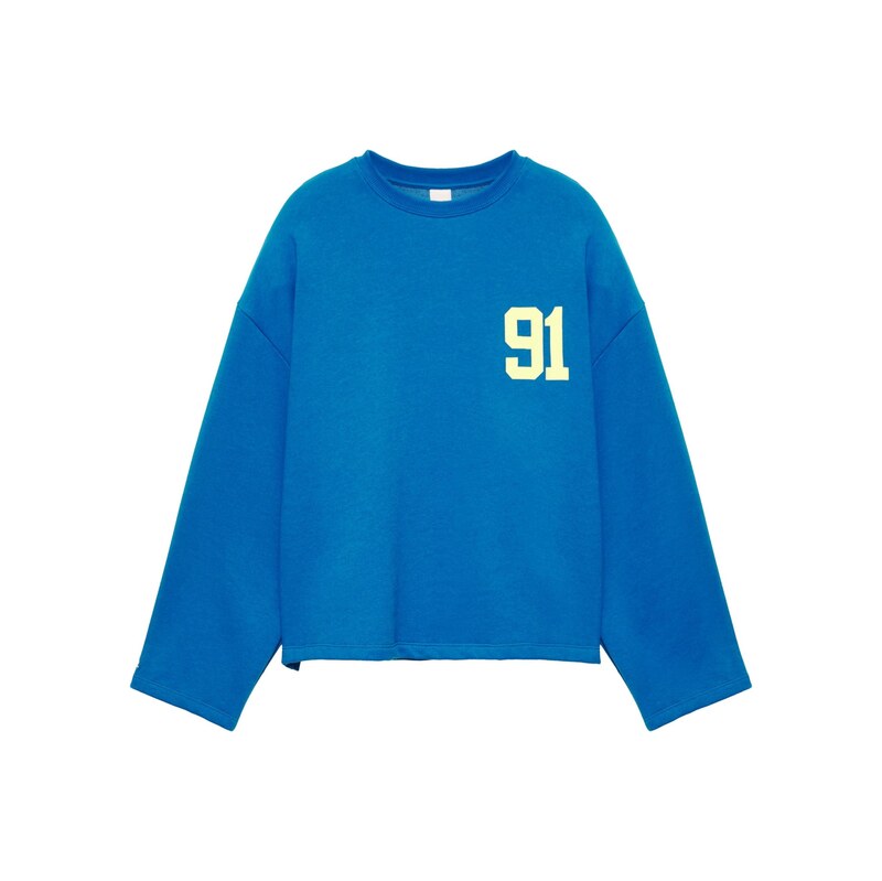 Pull&Bear Mikina PACIFIC 91 modrá / žlutá