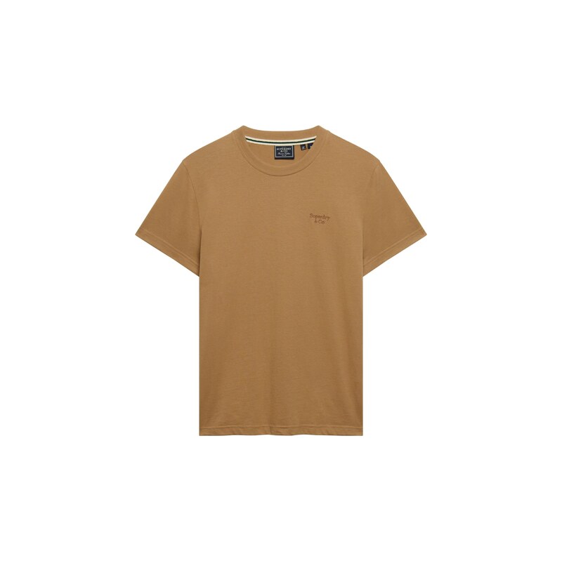 Superdry & Co Tričko Essential Serif světle hnědá