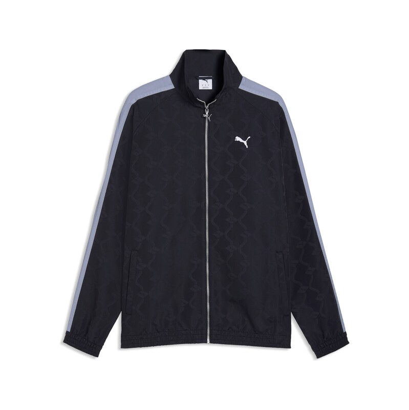 PUMA Sportovní bunda T7 kouřově modrá / noční modrá