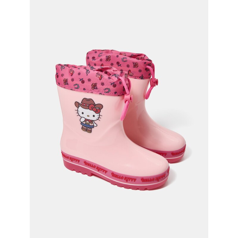 Sinsay - Holínky Hello Kitty s ohrnovacím nápletem a svítící