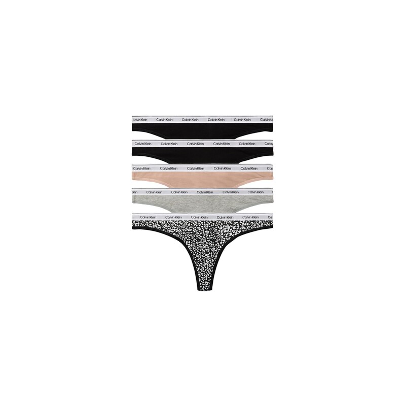 Calvin Klein Underwear Tanga tělová / šedý melír / černá / bílá