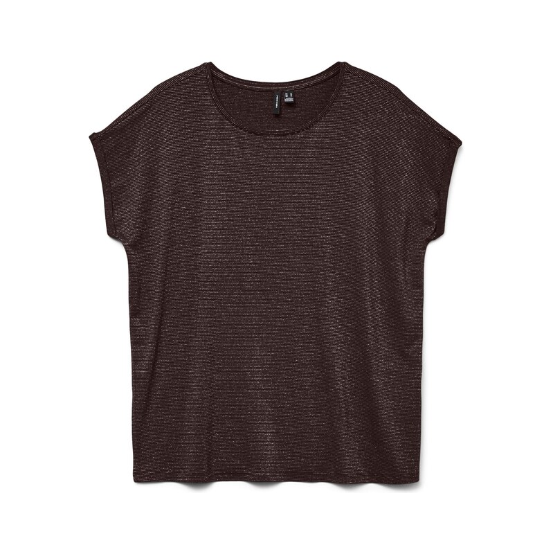 VERO MODA Tričko VMLava hnědá / stříbrná
