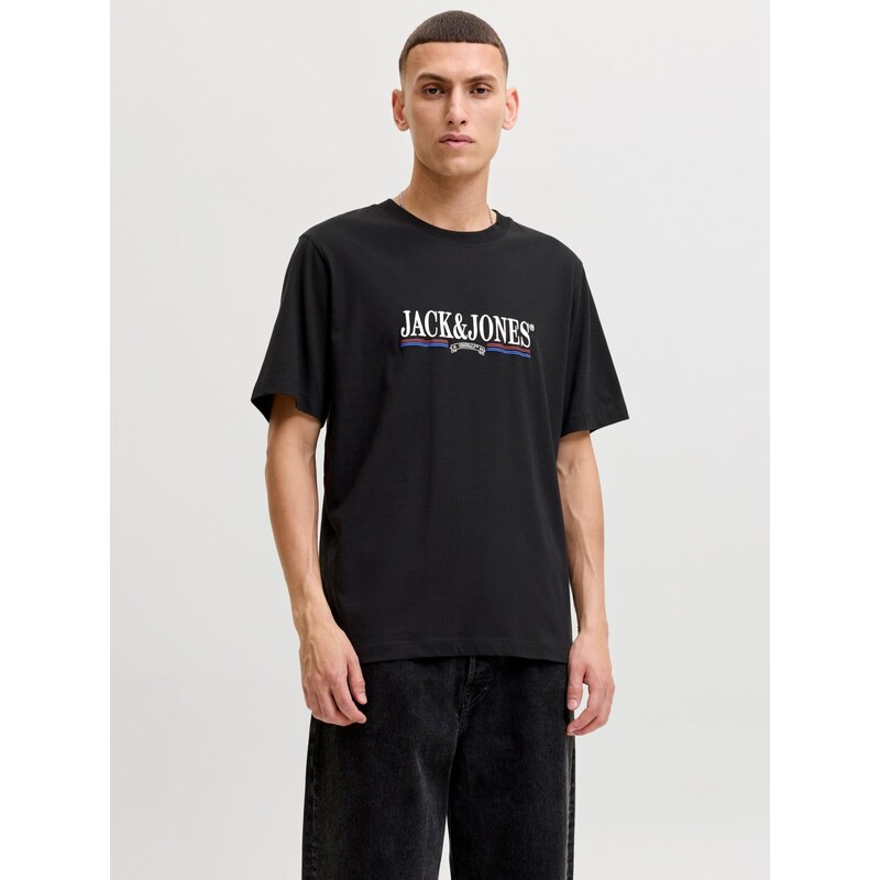 JACK & JONES Tričko JORFREDERIKSBERG královská modrá / krvavě