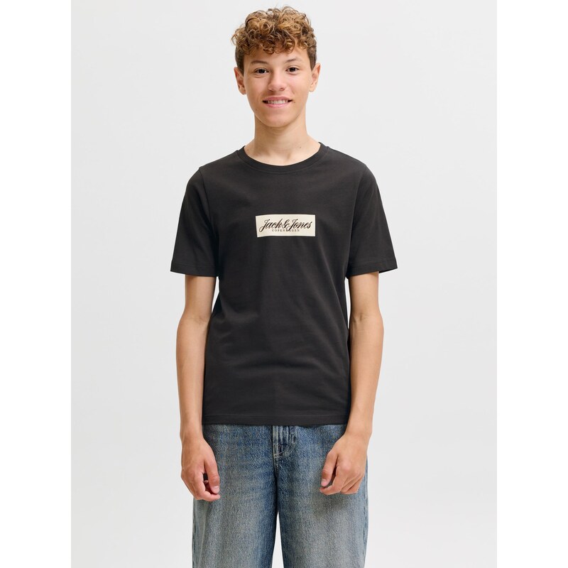 Jack & Jones Junior Tričko JORNORREBRO krémová / černá