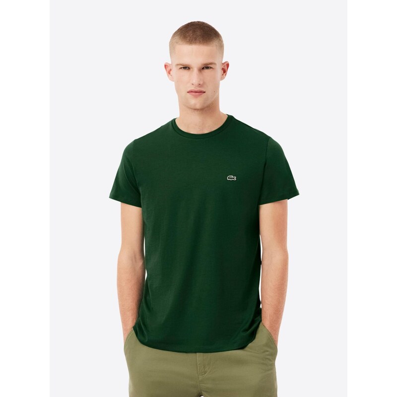 LACOSTE Tričko tmavě zelená