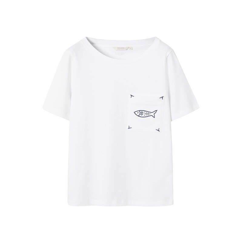 TATUUM Tričko marine modrá / bílá