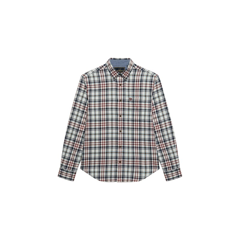Superdry & Co Košile tmavě modrá / oranžová / karmínově červené