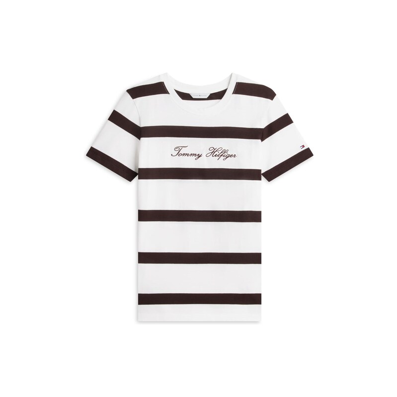 TOMMY HILFIGER Tričko černá / bílá