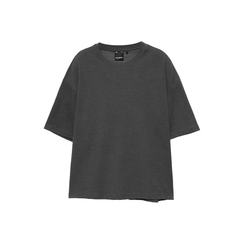 Pull&Bear Tričko tmavě šedá