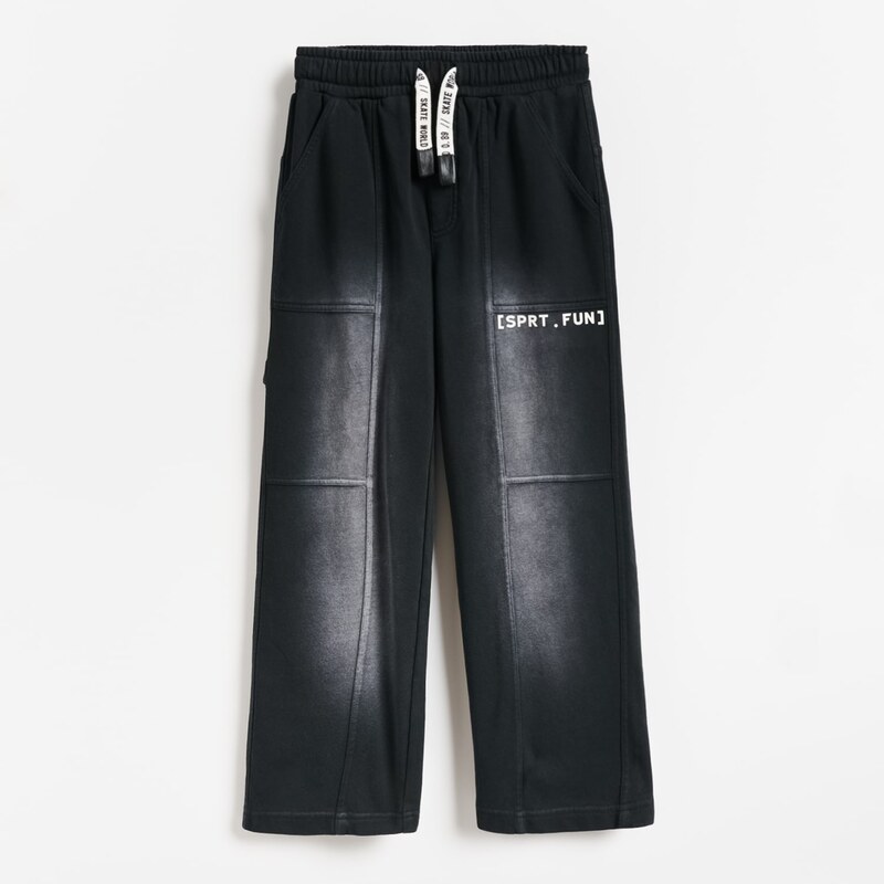 Reserved - BOYS` TROUSERS - černý
