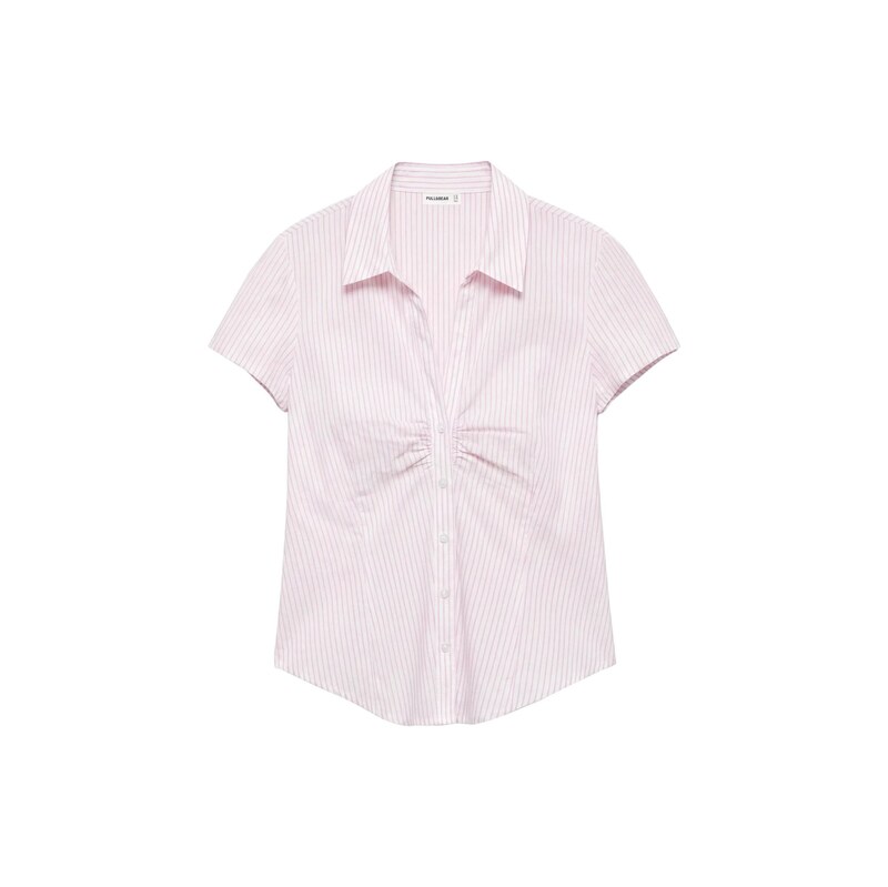 Pull&Bear Halenka starorůžová / bílá