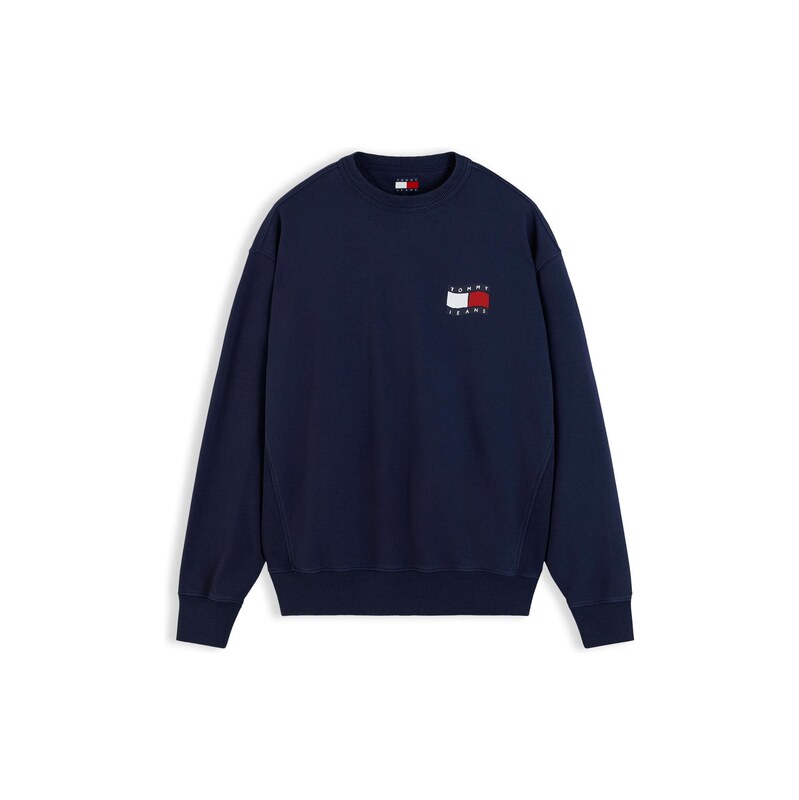 Tommy Jeans Mikina marine modrá / červená / bílá