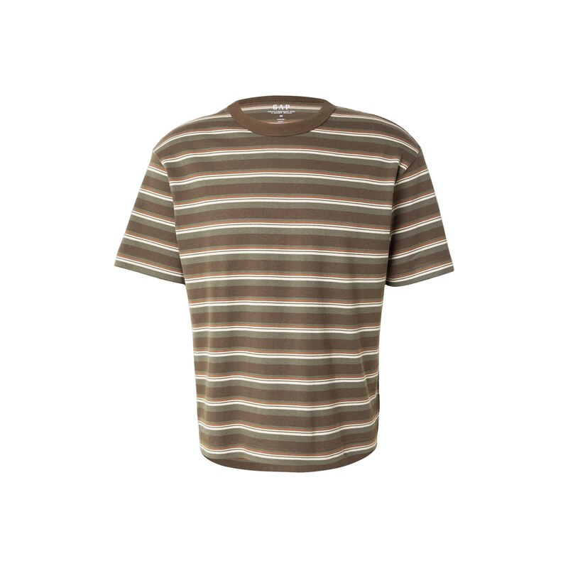 GAP Tričko khaki / olivová / světle červená / offwhite
