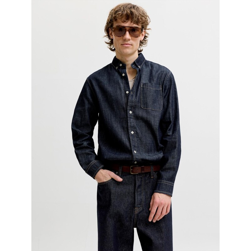 JACK & JONES Košile JJEBROOK tmavě modrá