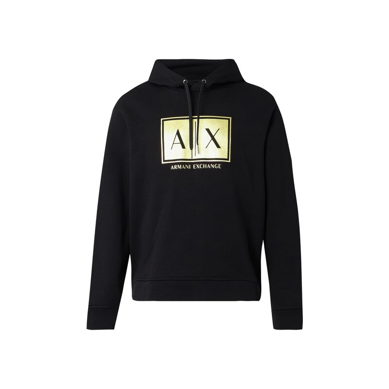 ARMANI EXCHANGE Mikina světle žlutá / olivová / černá