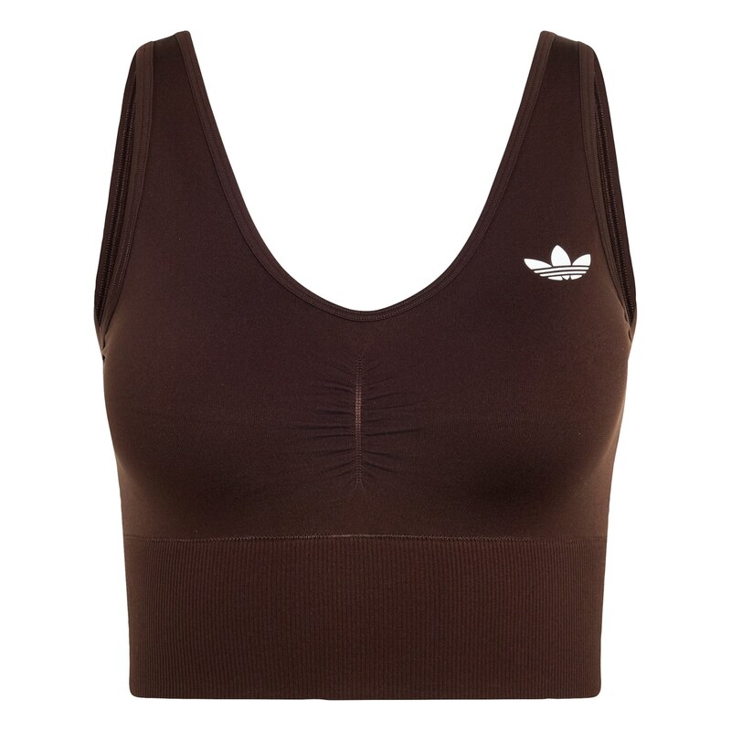 ADIDAS ORIGINALS Podprsenka Essentials čokoládová / bílá