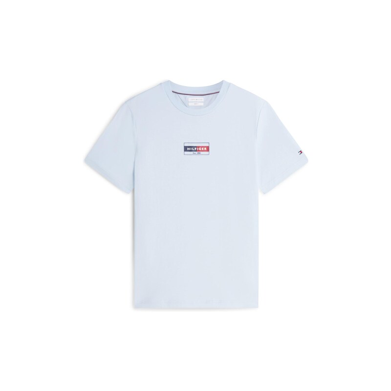 TOMMY HILFIGER Tričko BRAND LOVE námořnická modř / světlemodrá /