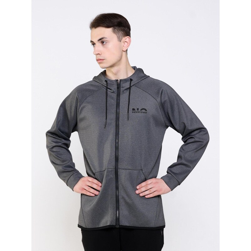neverover Sportovní bunda Core Zipup Hoodie šedá
