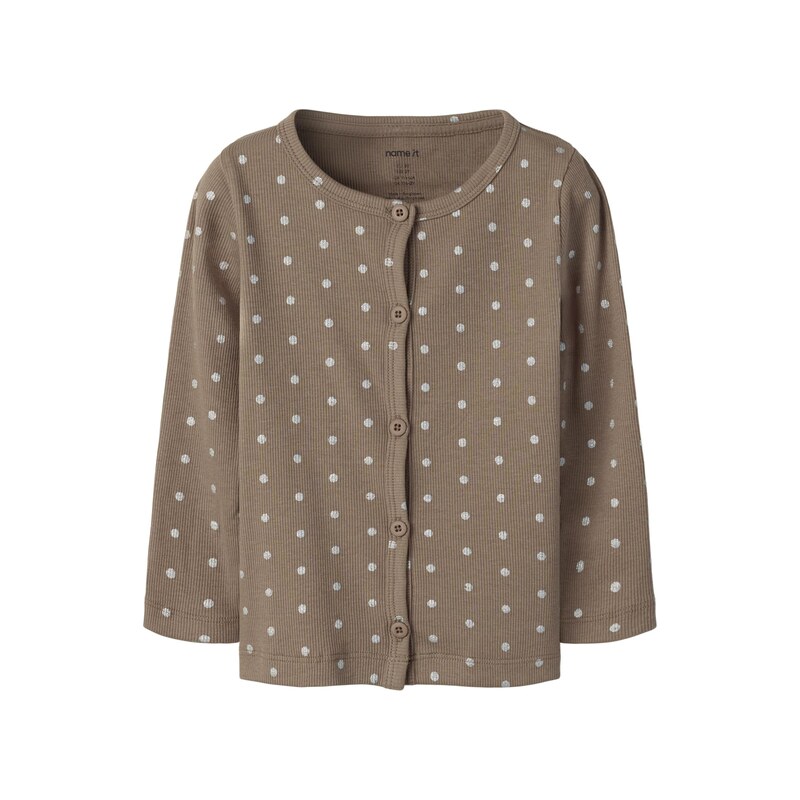 NAME IT Kardigan NMFLONA šedobéžová / offwhite