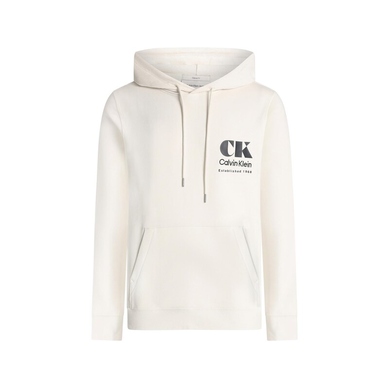 Calvin Klein Jeans Mikina černá / bílá