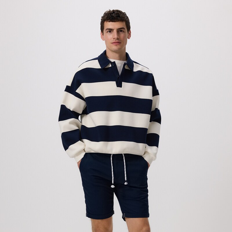 Reserved - Šortky slim fit - tmavomodrá