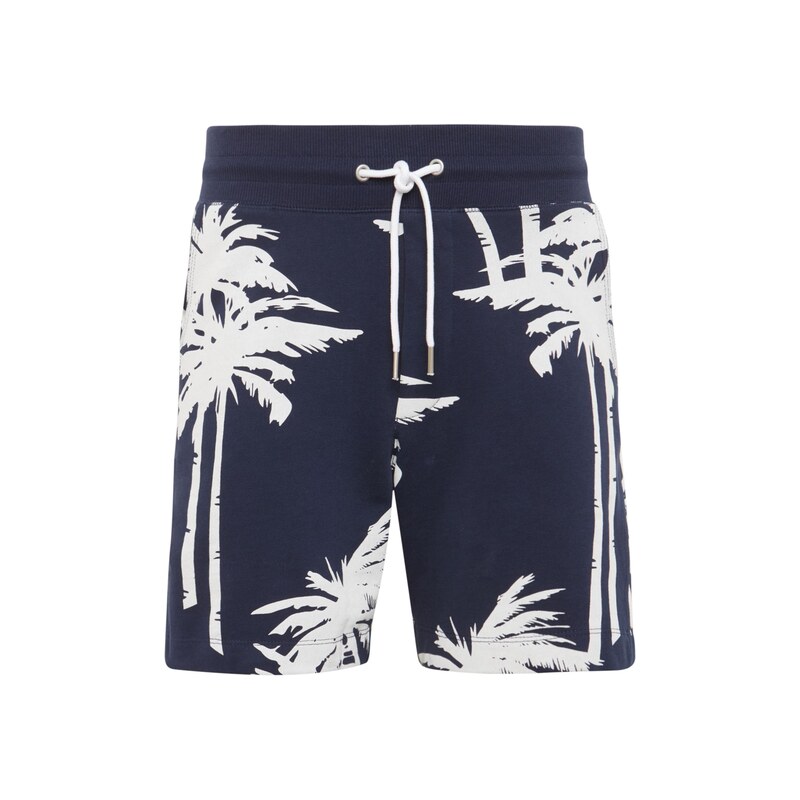 TOM TAILOR DENIM Kalhoty tmavě modrá / bílá