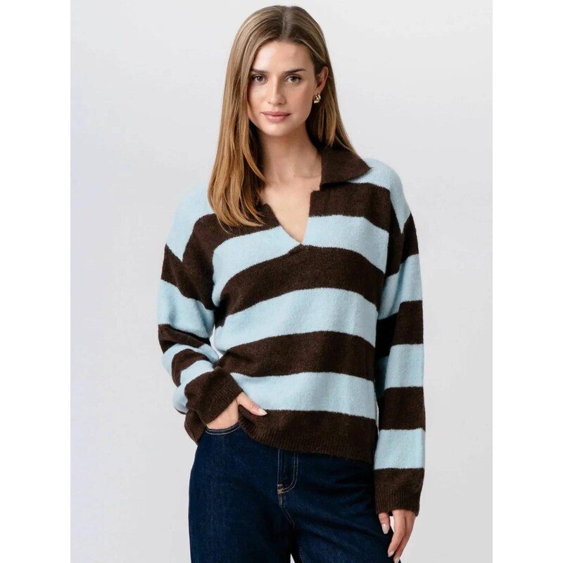 TEESHOPPEN Svetr  Nora Knit  světlemodrá
